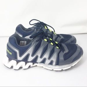 Reebok Zig Tech Blue, White & Yellow Running Shoes